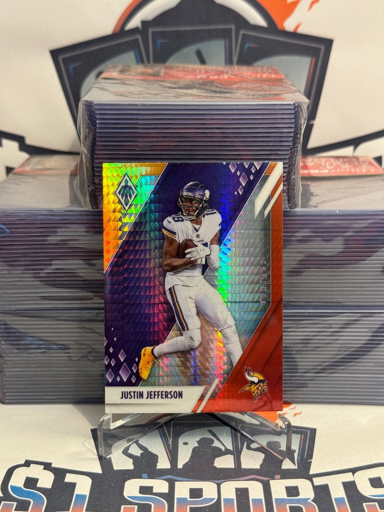 2021 Panini Phoenix (Fire Burst Prizm) Justin Jefferson #53