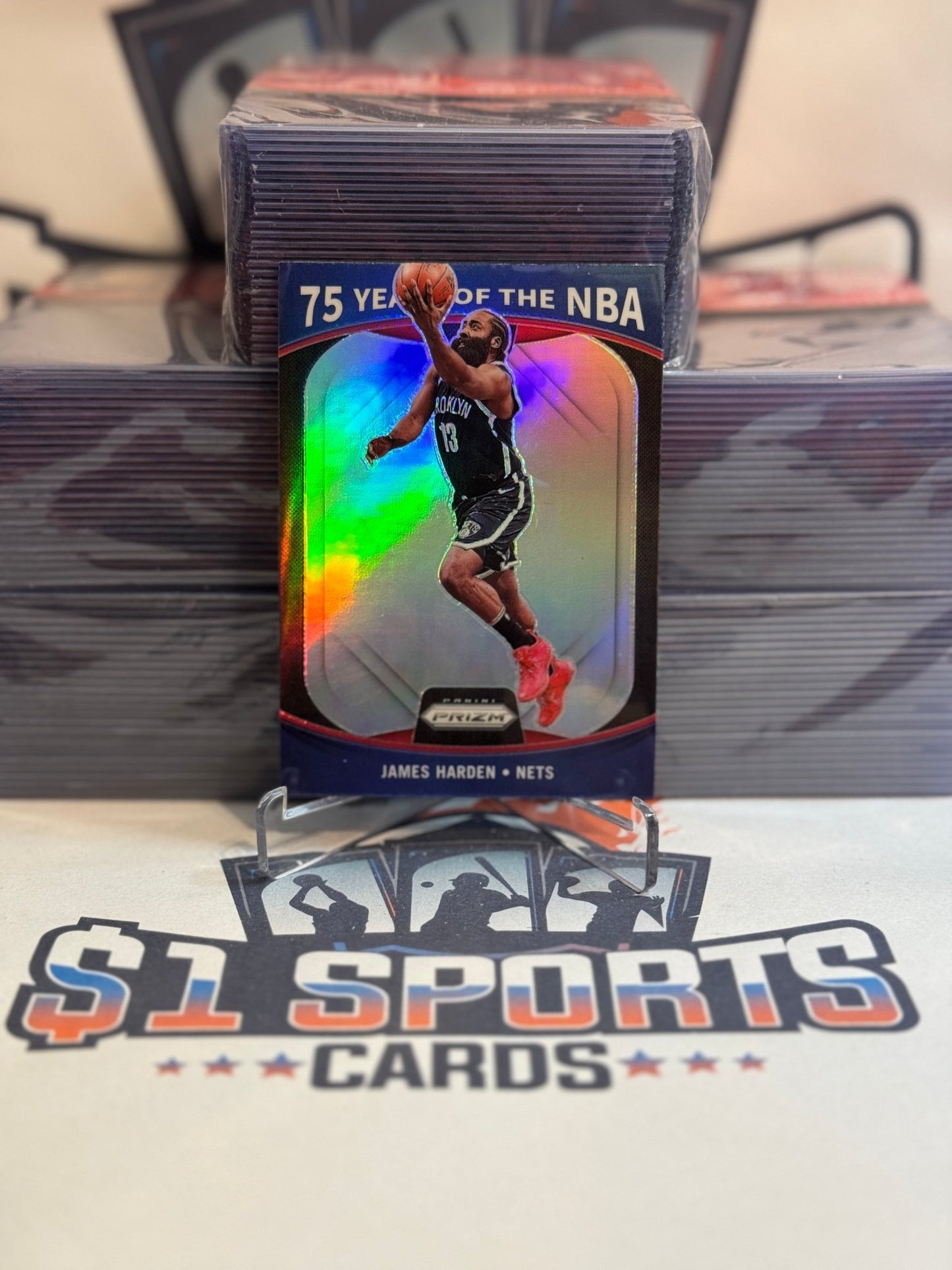 2021 Panini Prizm (75 Years of the NBA) James Harden #3