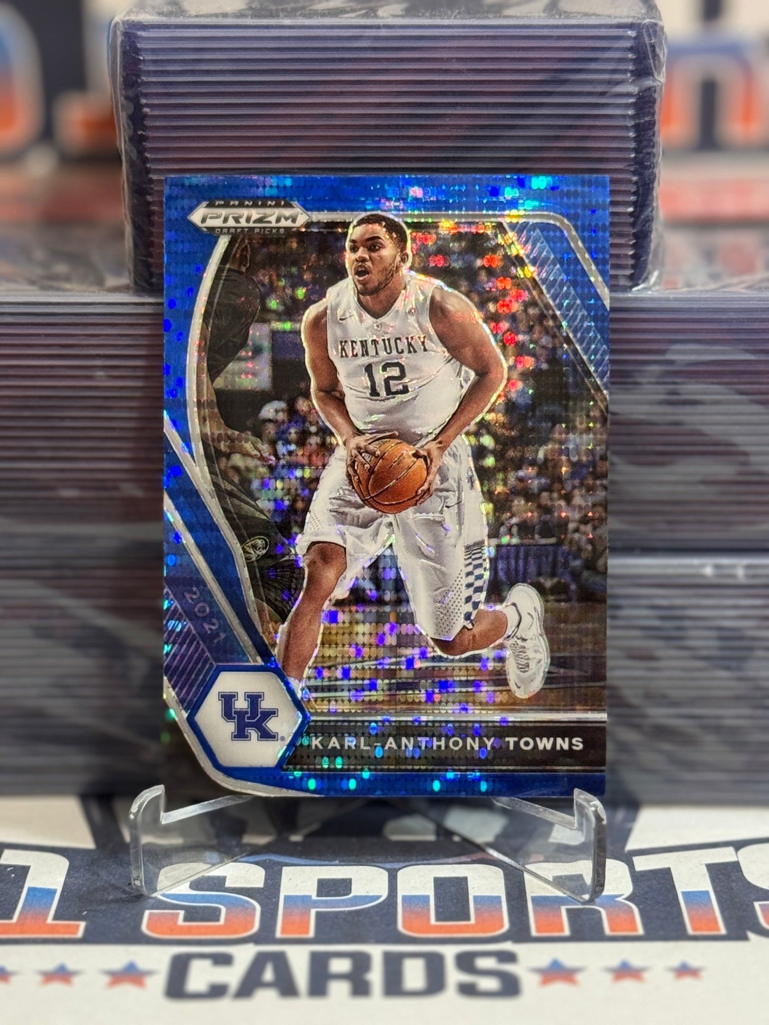 2021 Panini Prizm Draft Picks (Blue Pulsar Prizm) Karl - Anthony Towns 67