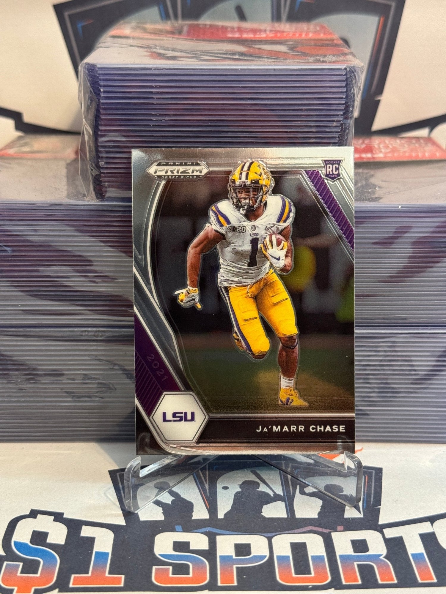 2021 Panini Prizm Draft Picks Ja'Marr Chase Rookie #112