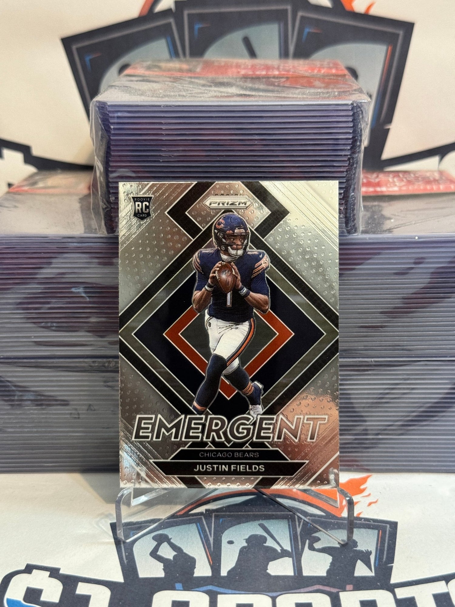 2021 Panini Prizm (Emergent) Justin Fields Rookie #E-4