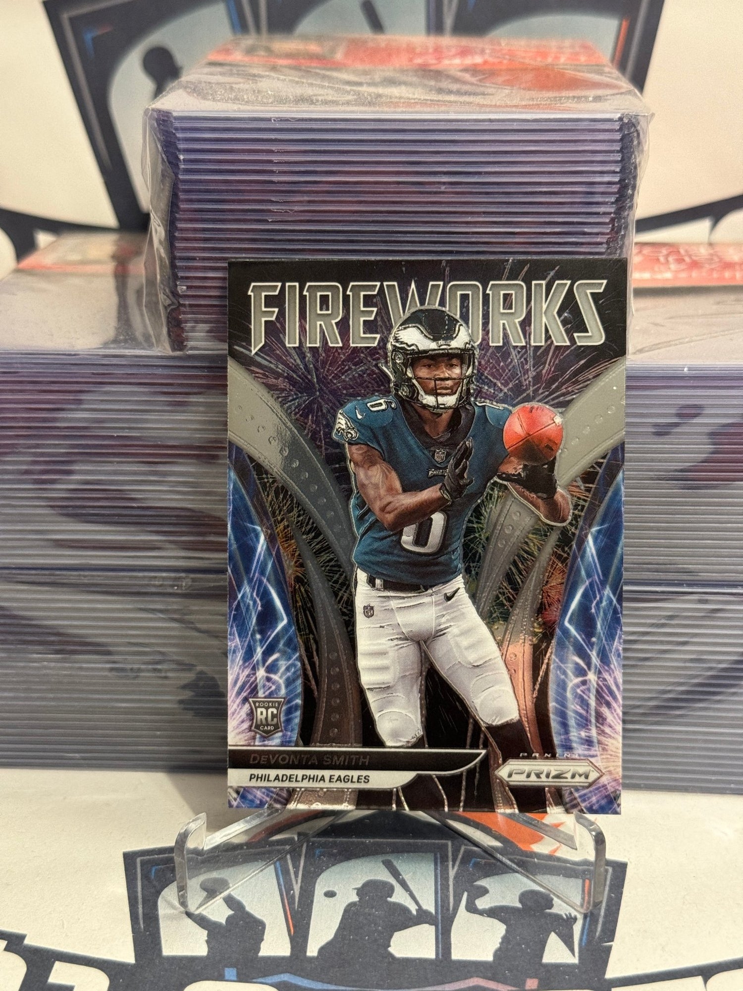 2021 Panini Prizm (Fireworks) DeVonta Smith Rookie #F-12