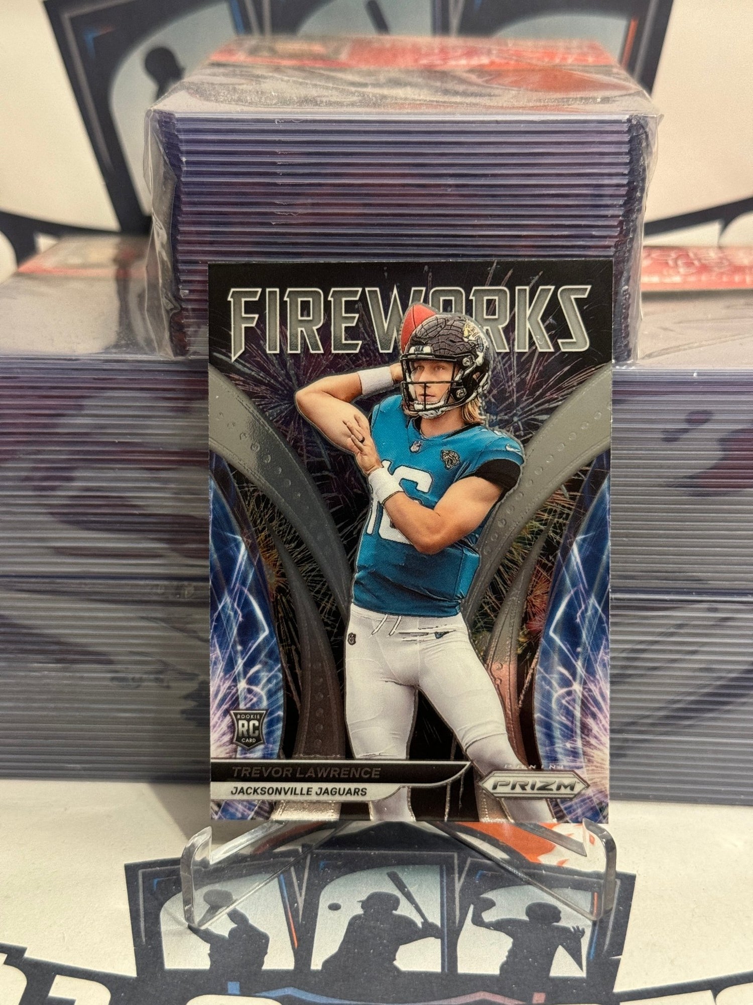 2021 Panini Prizm (Fireworks) Trevor Lawrence Rookie #F-21