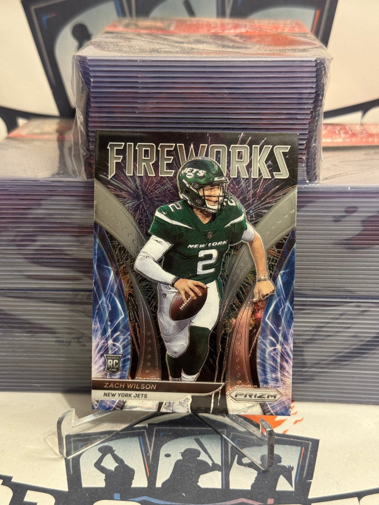 2021 Panini Prizm (Fireworks) Zach Wilson Rookie #F-22