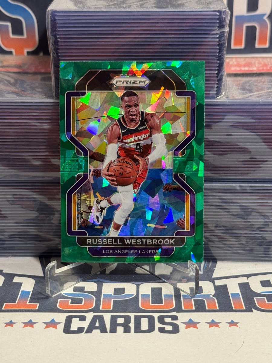 2021 Panini Prizm (Green Ice Prizm) Russell Westbrook 55