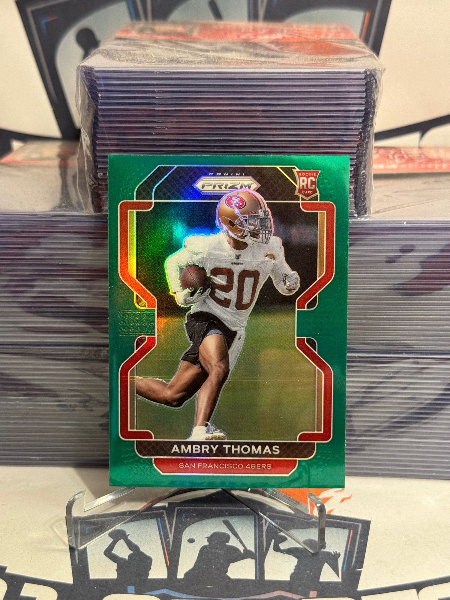 2021 Panini Prizm (Green Prizm) Ambry Thomas Rookie #439