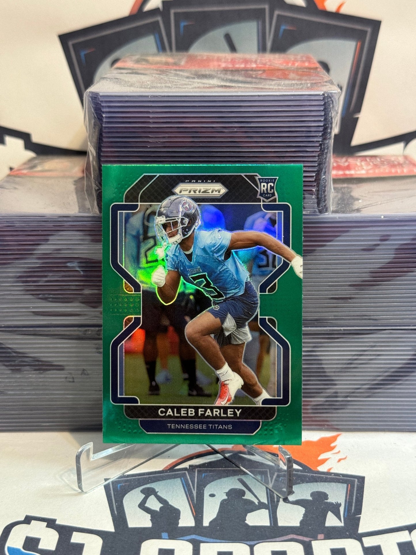 2021 Panini Prizm (Green Prizm) Caleb Farley Rookie #375