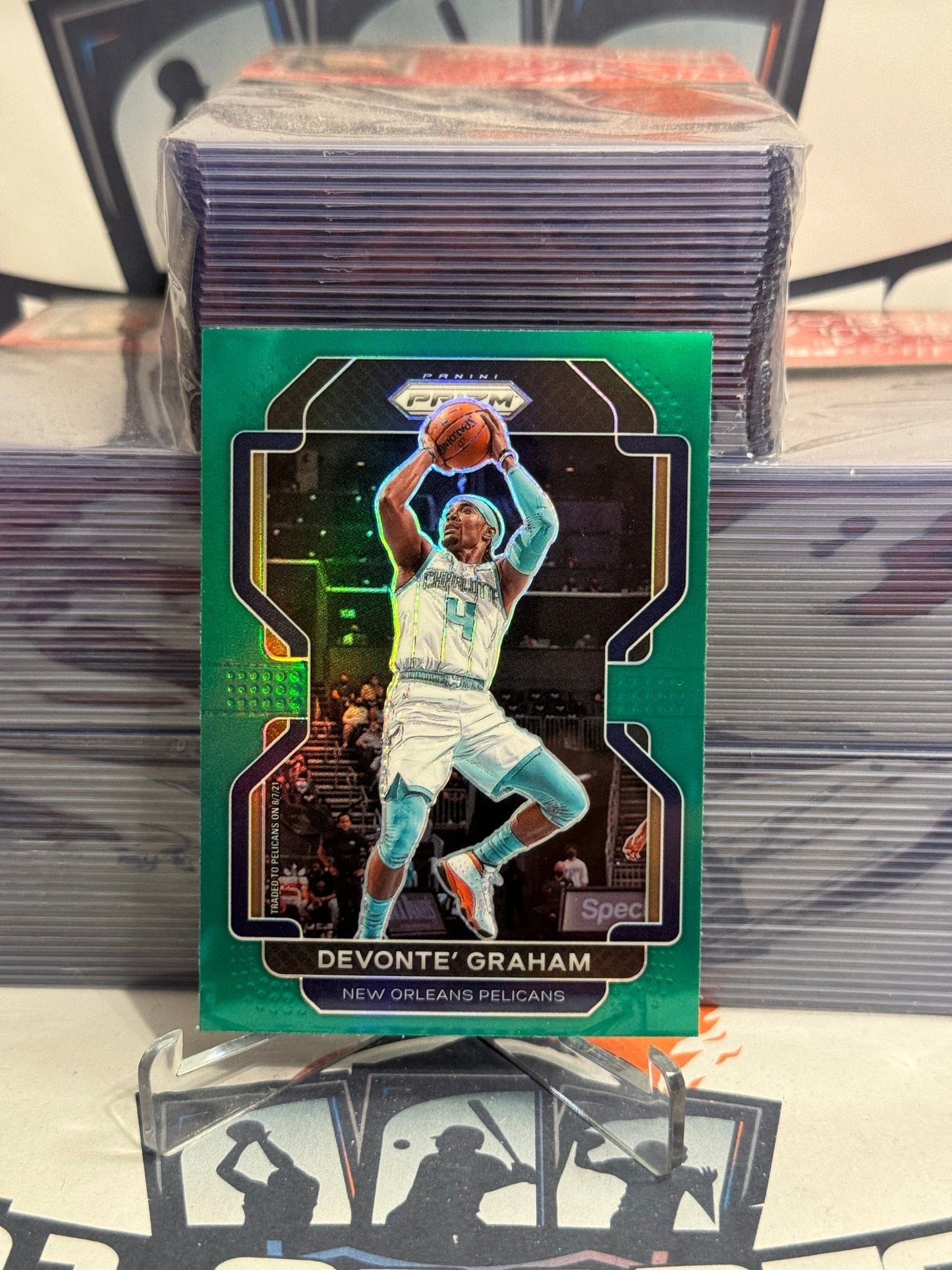 2021 Panini Prizm (Green Prizm) Devonte' Graham #184