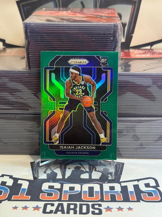 2021 Panini Prizm (Green Prizm) Isaiah Jackson Rookie #309