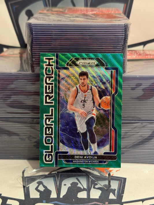 2021 Panini Prizm (Green Wave Prizm, Global Reach) Deni Avdija #8