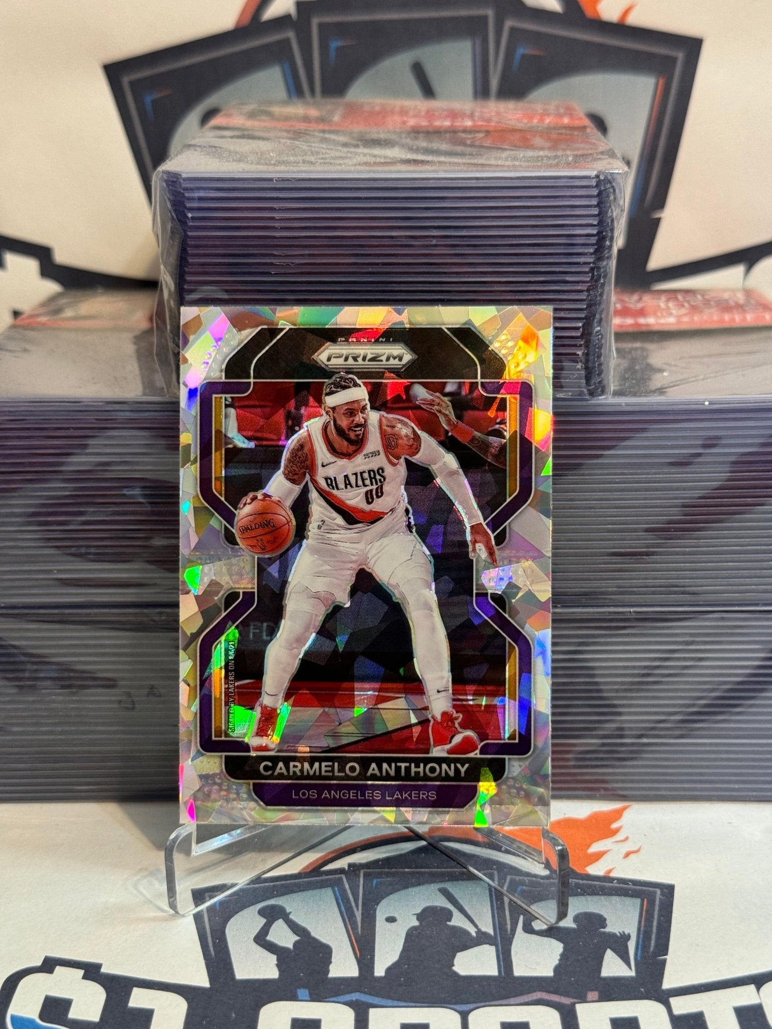 2021 Panini Prizm (Ice Prizm) Carmelo Anthony #11