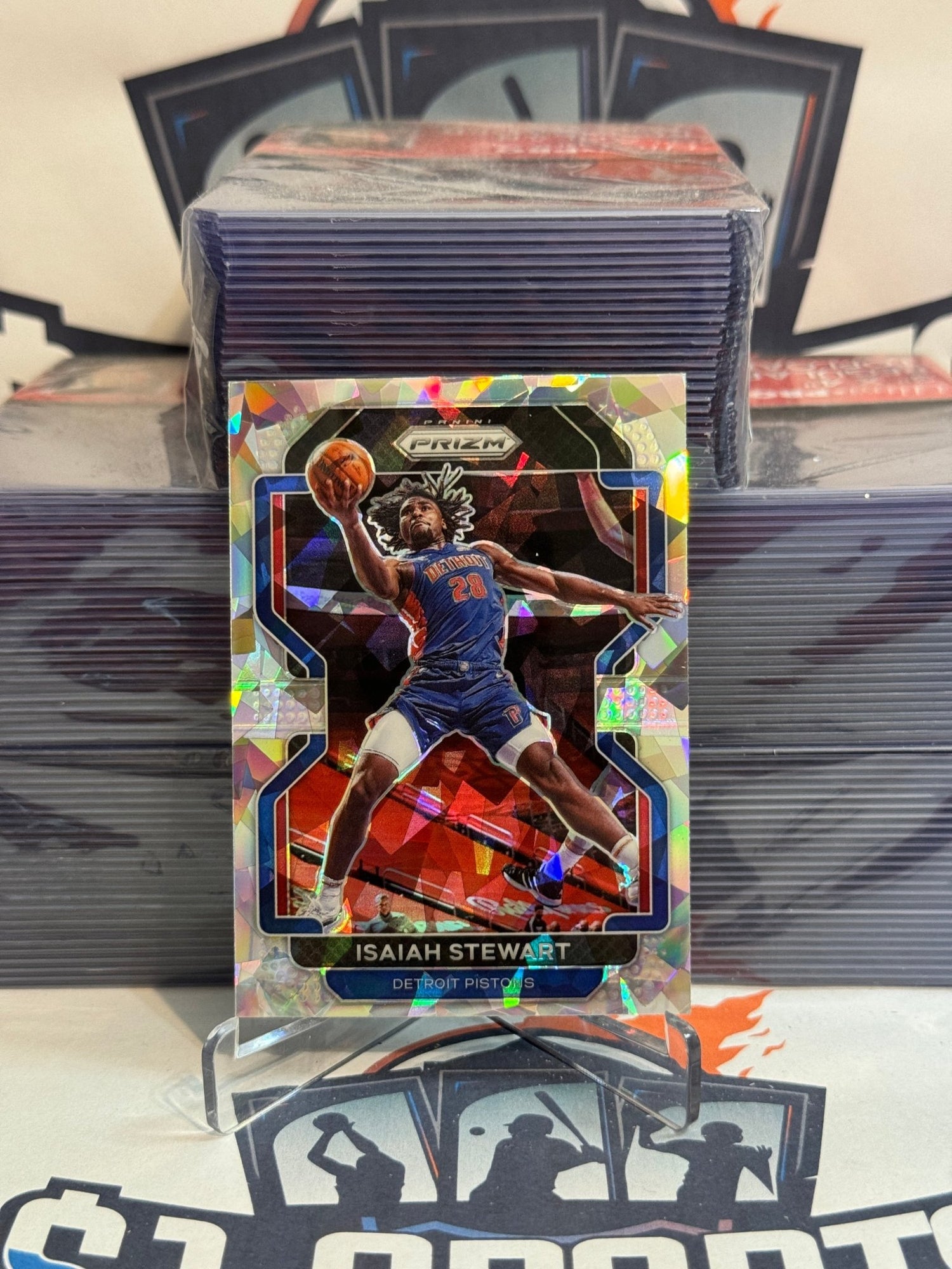 2021 Panini Prizm (Ice Prizm) Isaiah Stewart #158