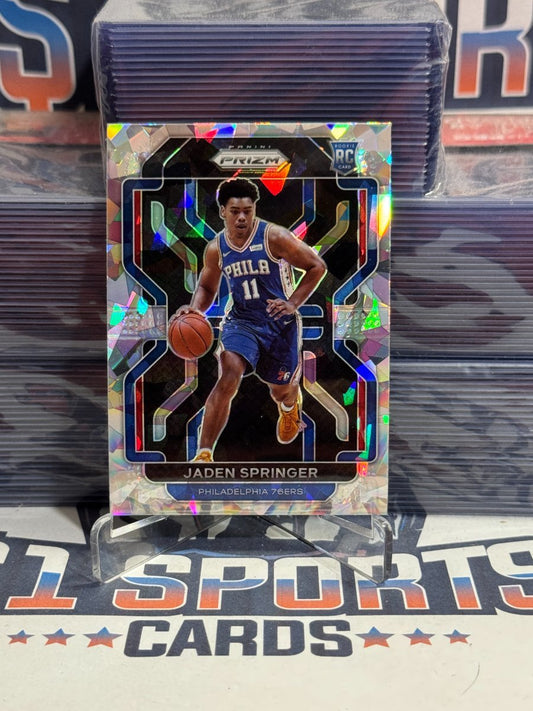 2021 Panini Prizm (Ice Prizm) Jaden Springer Rookie 317