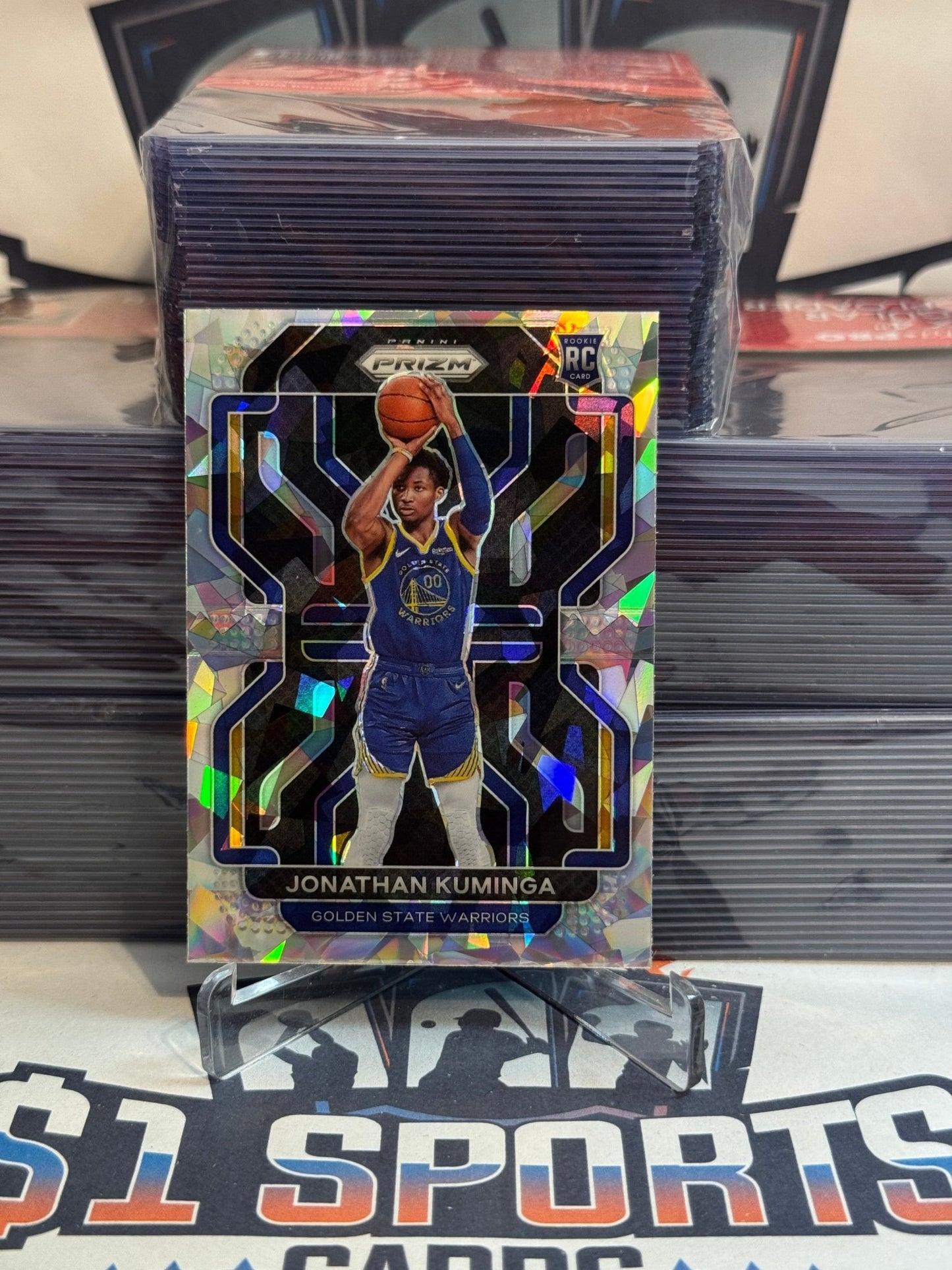 2021 Panini Prizm (Ice Prizm) Jonathan Kuminga Rookie #307