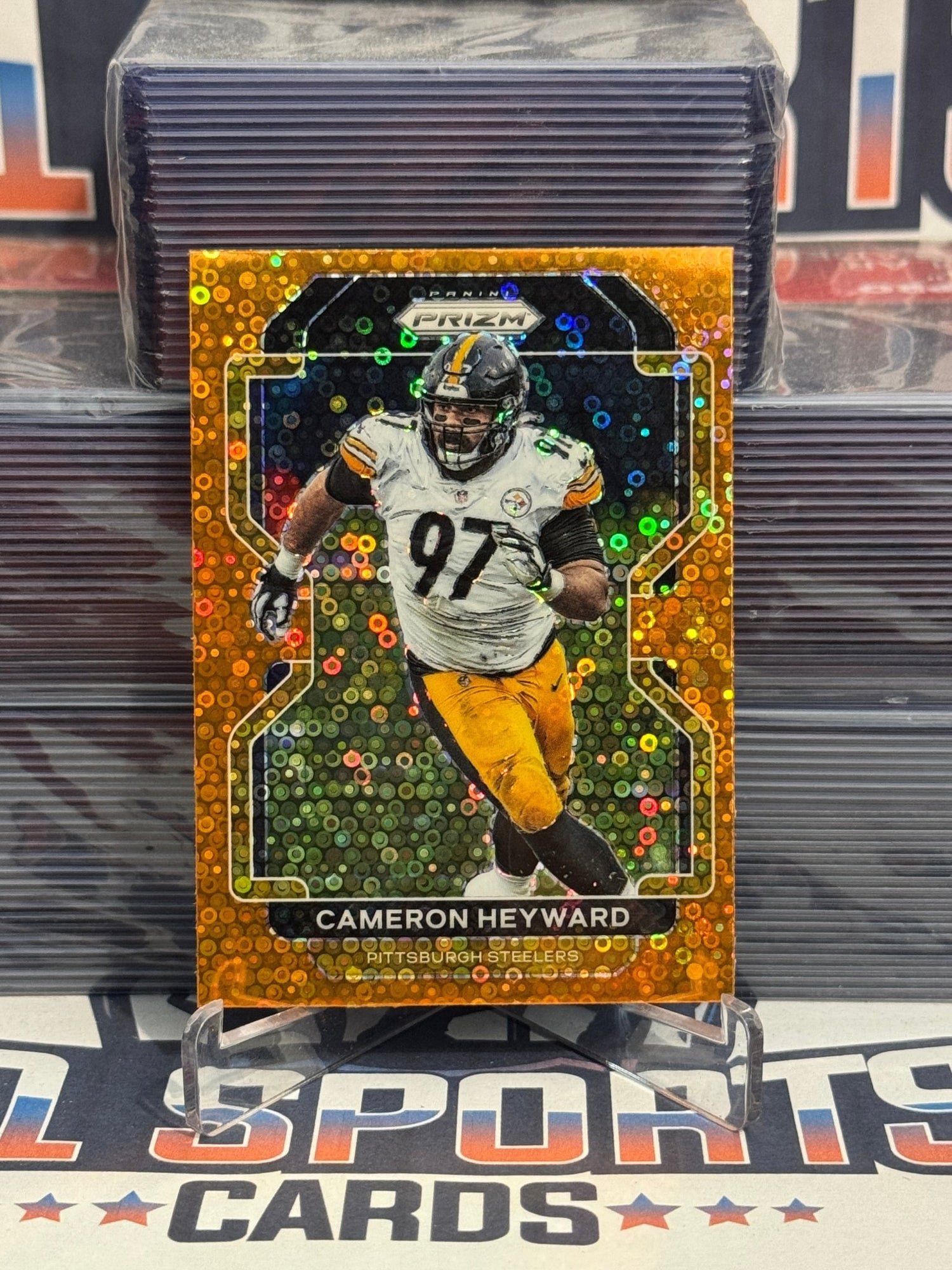 2021 Panini Prizm (Orange Disco Prizm) Cameron Heyward #254