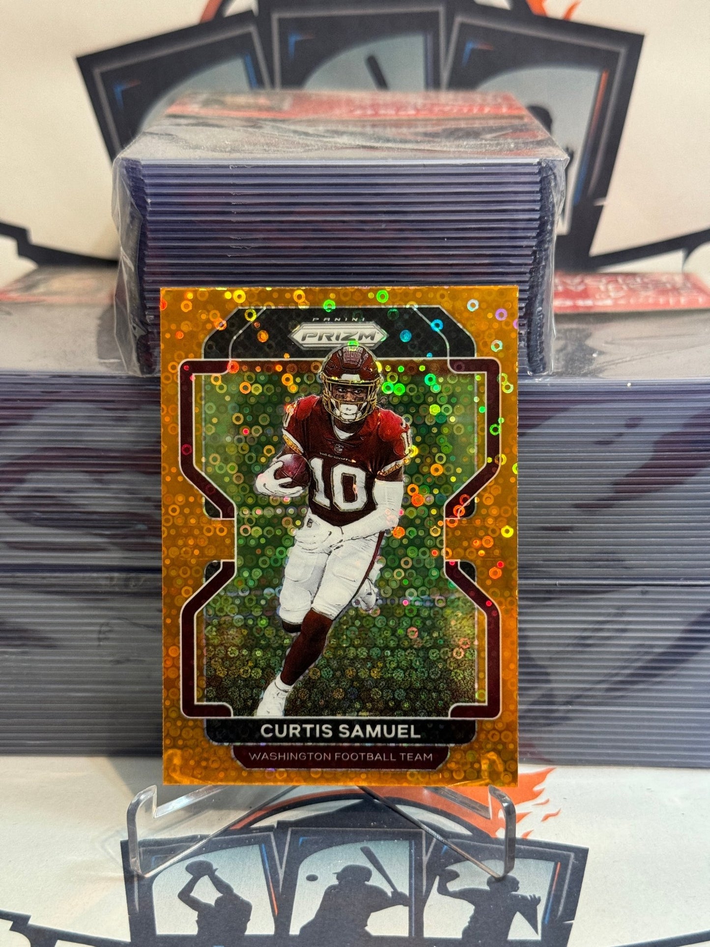 2021 Panini Prizm (Orange Disco Prizm) Curtis Samuel #209