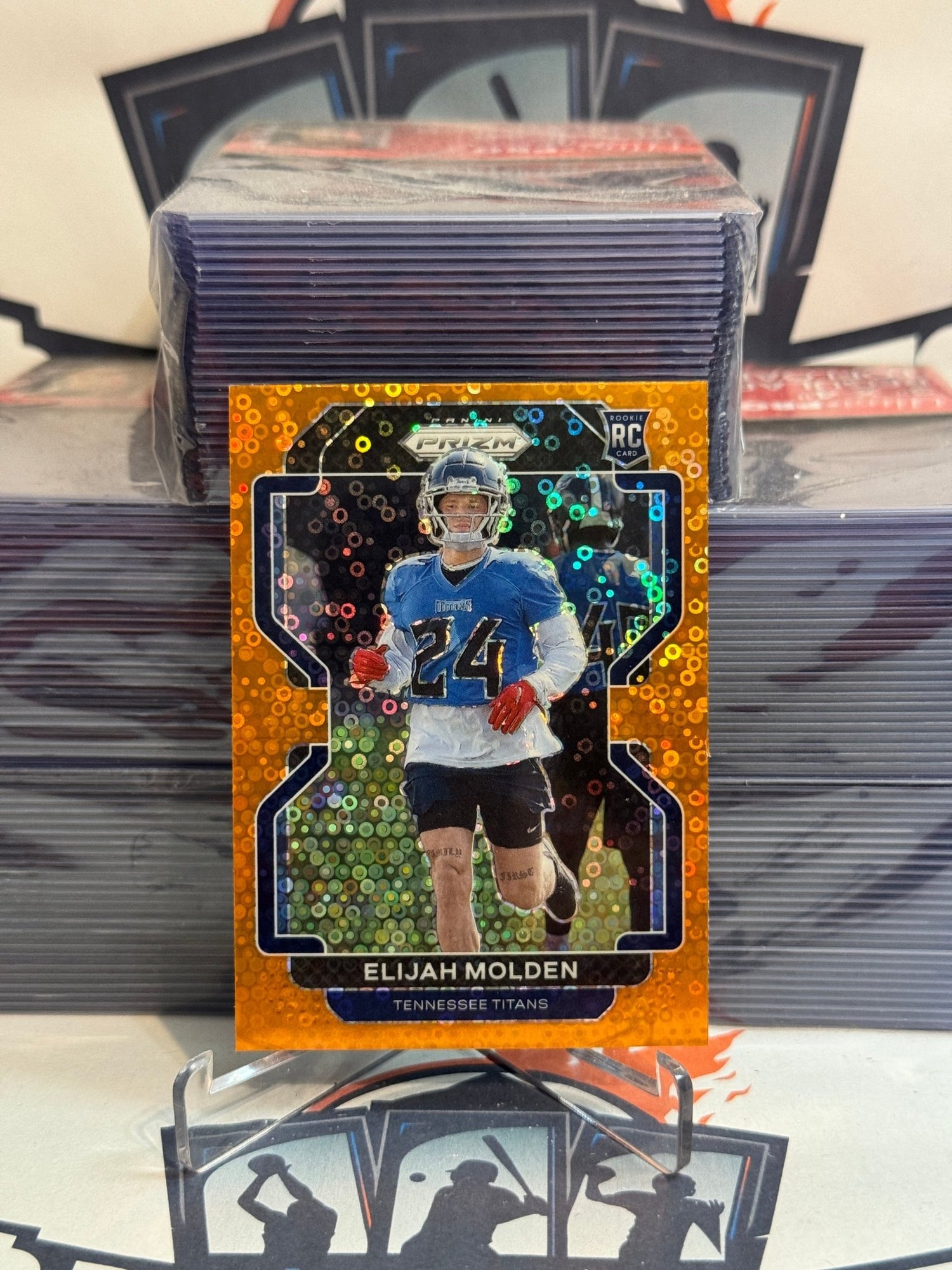 2021 Panini Prizm (Orange Disco Prizm) Elijah Molden Rookie #422