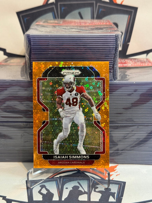 2021 Panini Prizm (Orange Disco Prizm) Isaiah Simmons #81