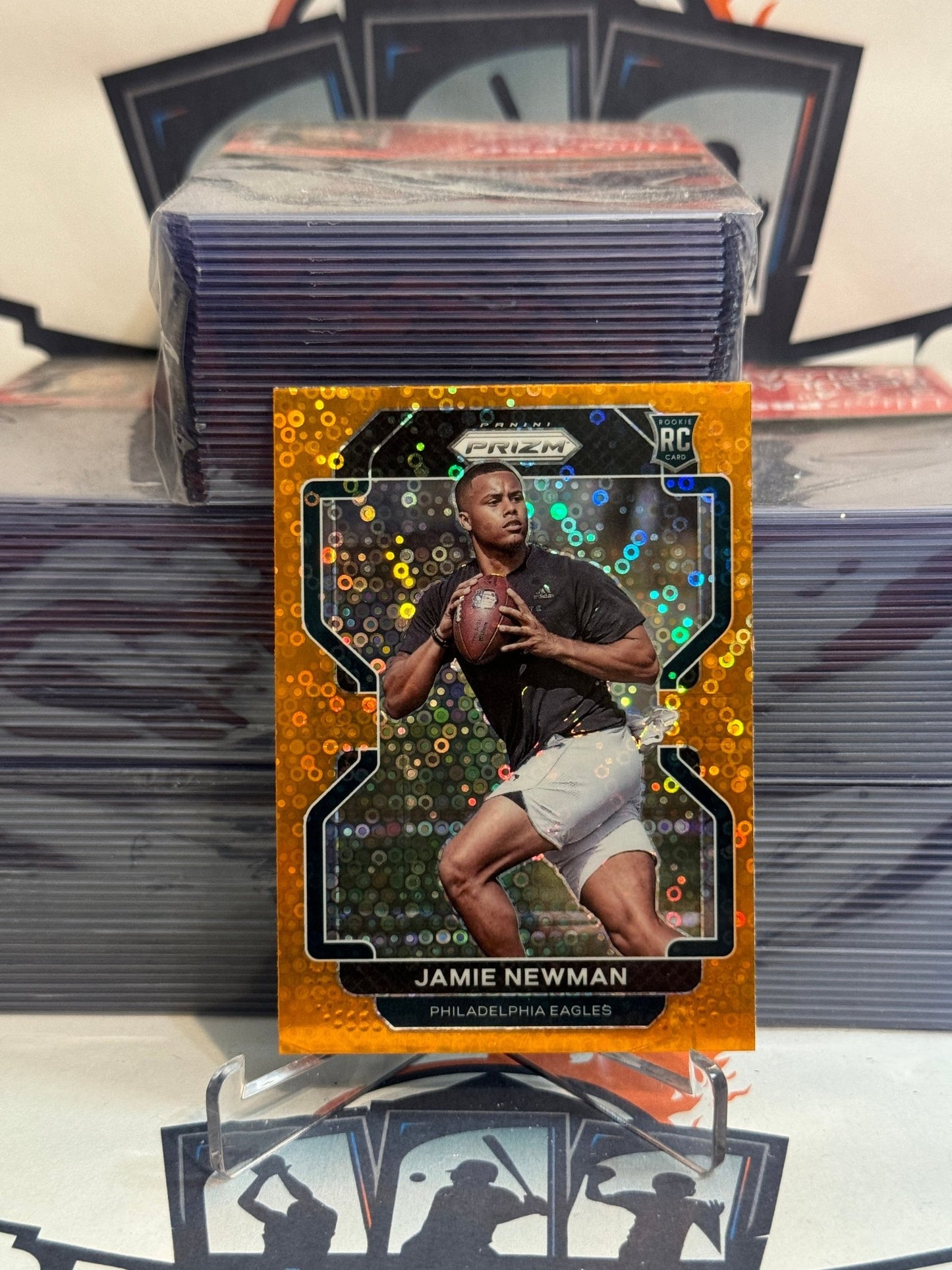 2021 Panini Prizm (Orange Disco Prizm) Jamie Newman Rookie #397