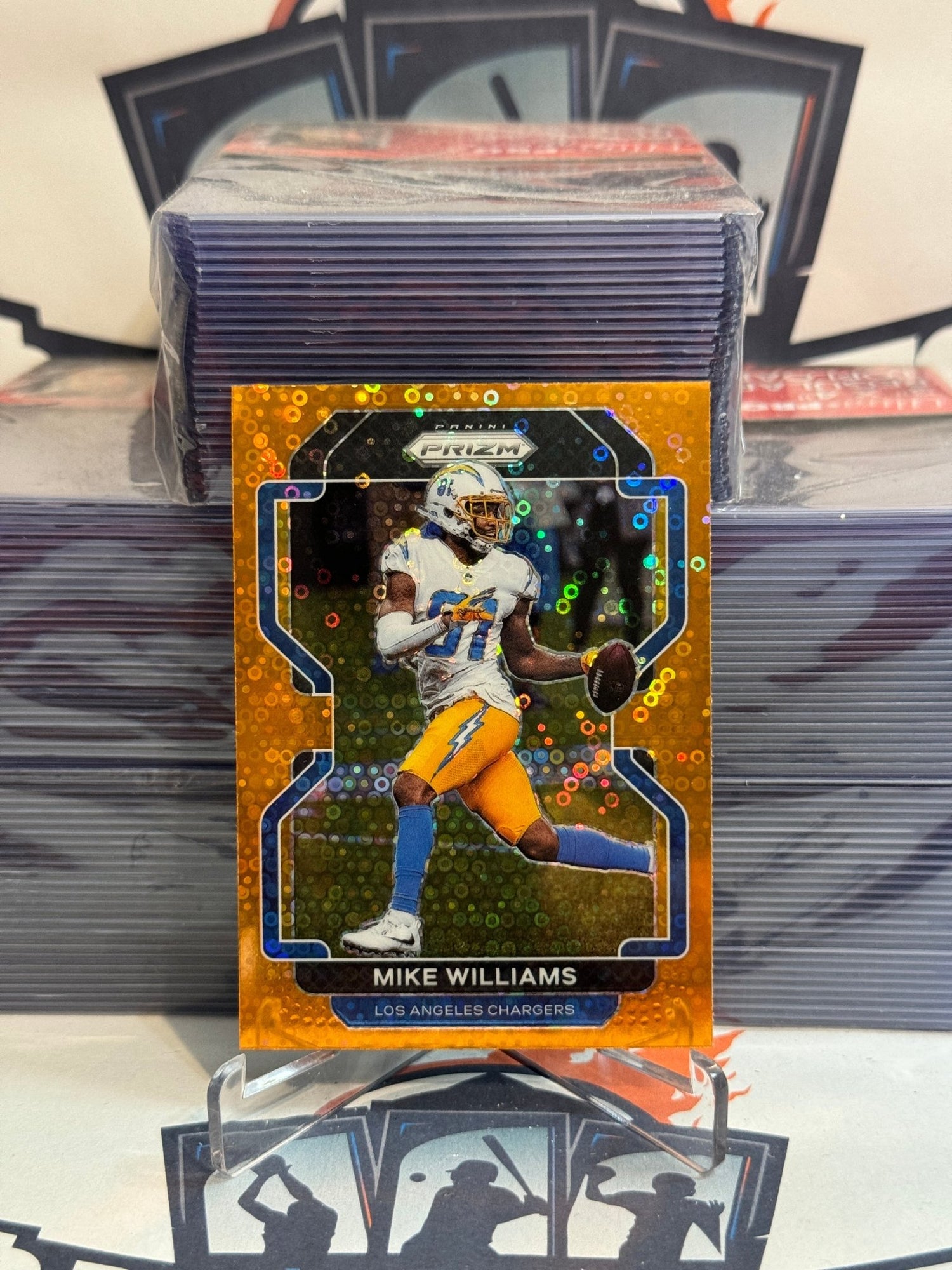 2021 Panini Prizm (Orange Disco Prizm) Mike Williams #167