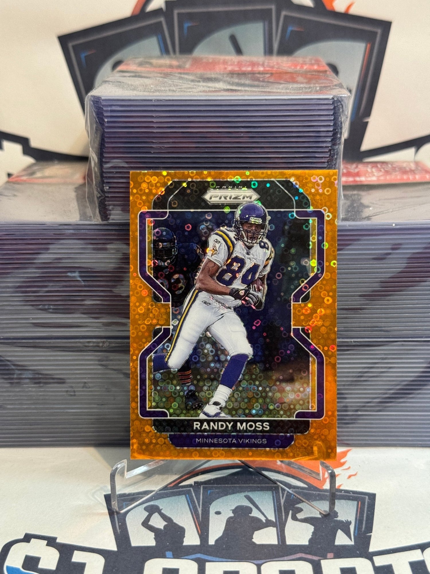 2021 Panini Prizm (Orange Disco Prizm) Randy Moss #133