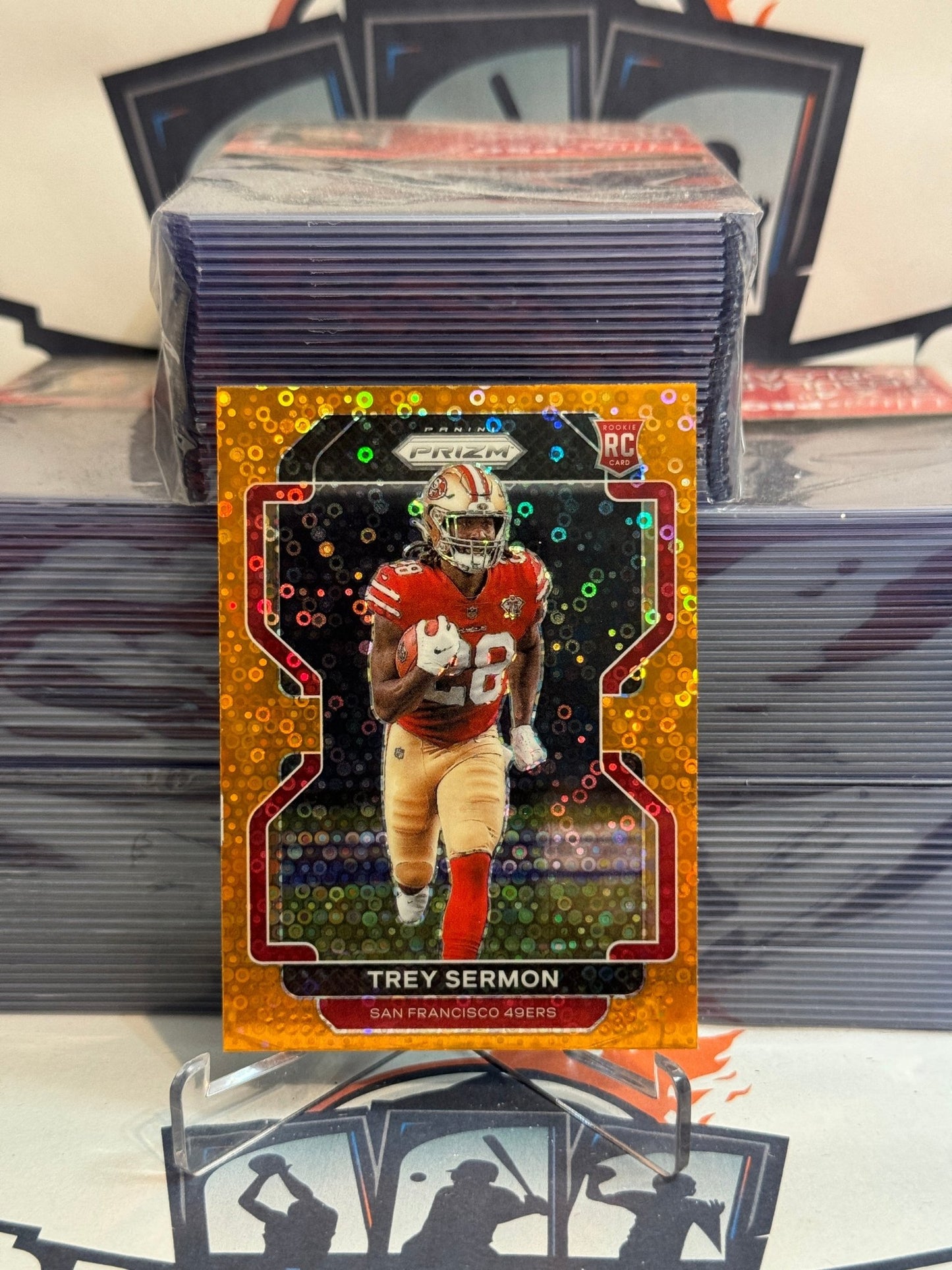 2021 Panini Prizm (Orange Disco Prizm) Trey Sermon Rookie #354