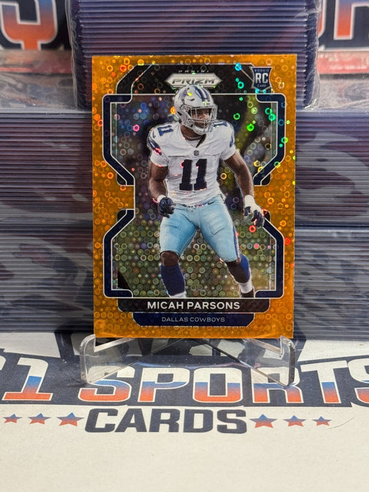 2021 Panini Prizm (Orange Ice Prizm) Micah Parsons Rookie 382