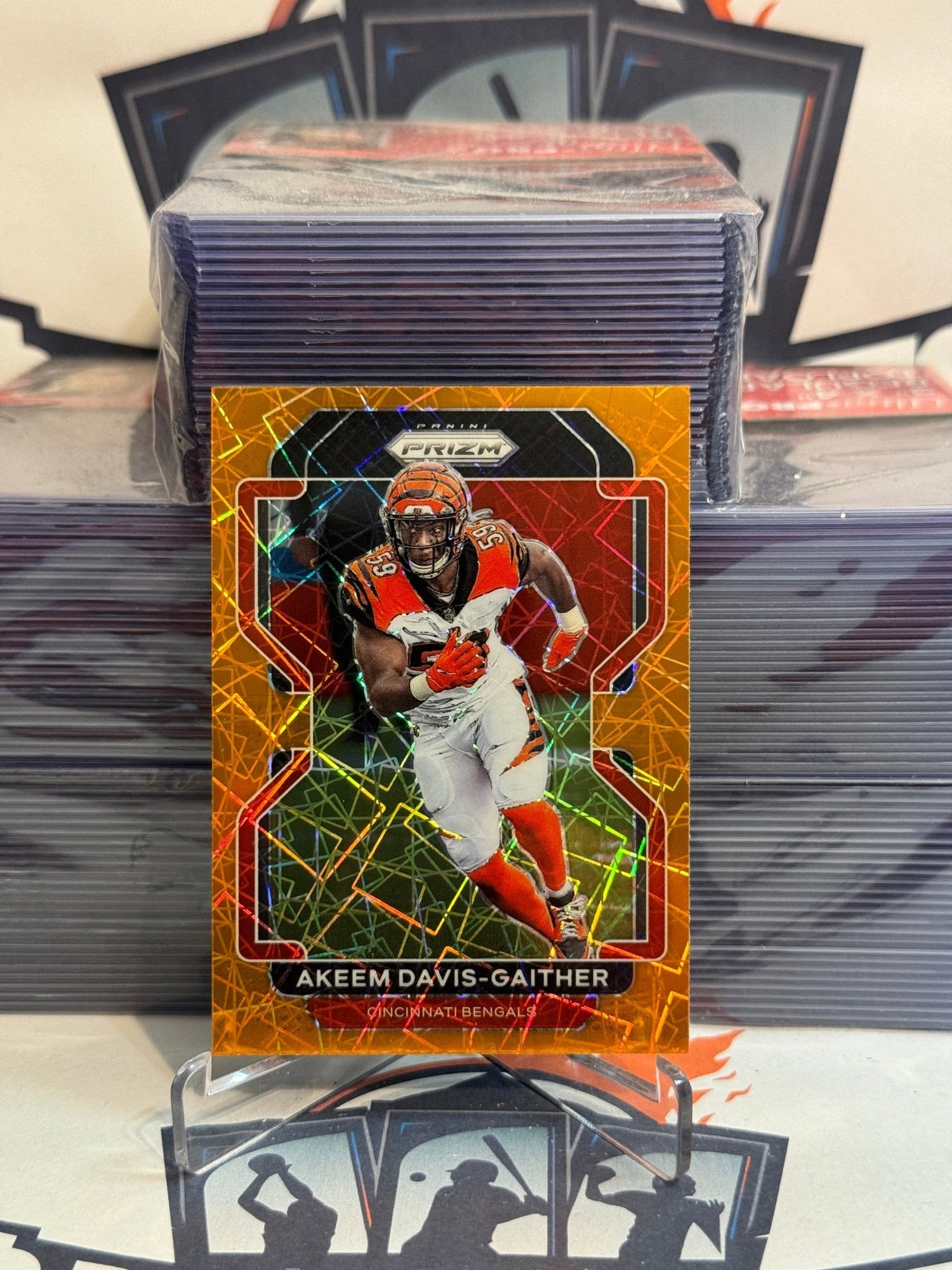 2021 Panini Prizm (Orange Lazer Prizm) Akeem Davis - Gaither #275