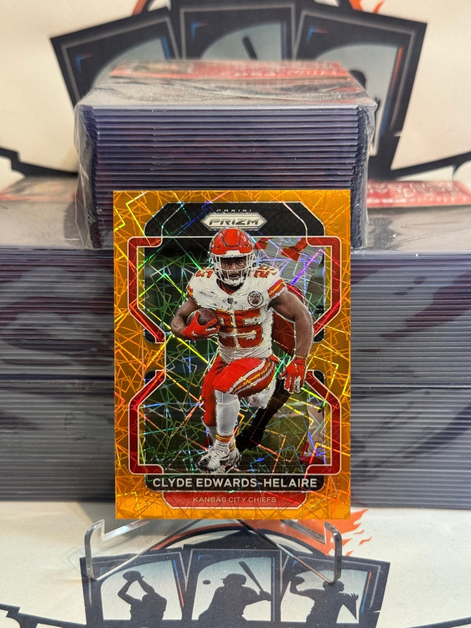 2021 Panini Prizm (Orange Lazer Prizm) Clyde Edwards - Helaire #191