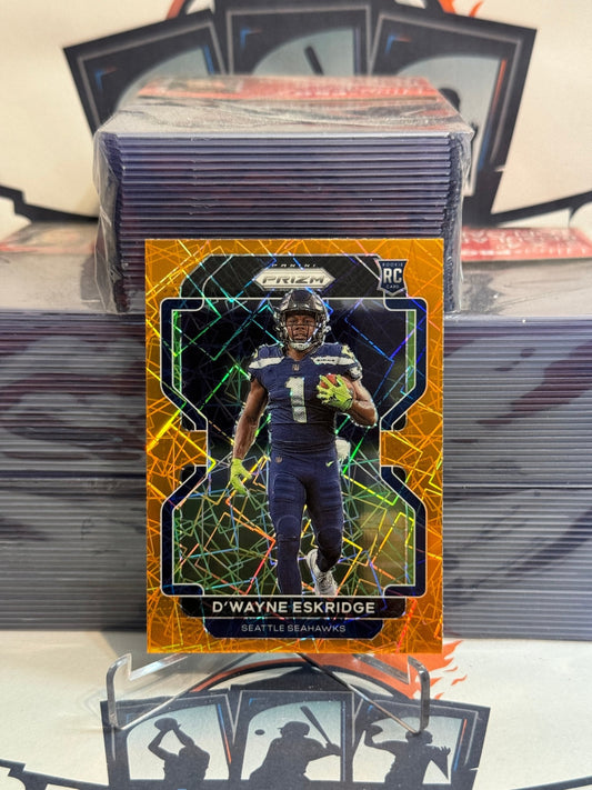 2021 Panini Prizm (Orange Lazer Prizm) D'wayne Eskridge Rookie #349