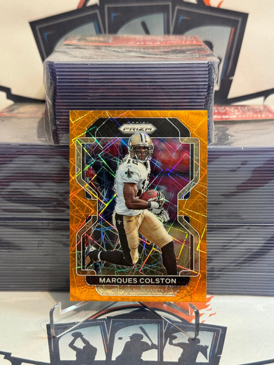 2021 Panini Prizm (Orange Lazer Prizm) Marques Colston #310