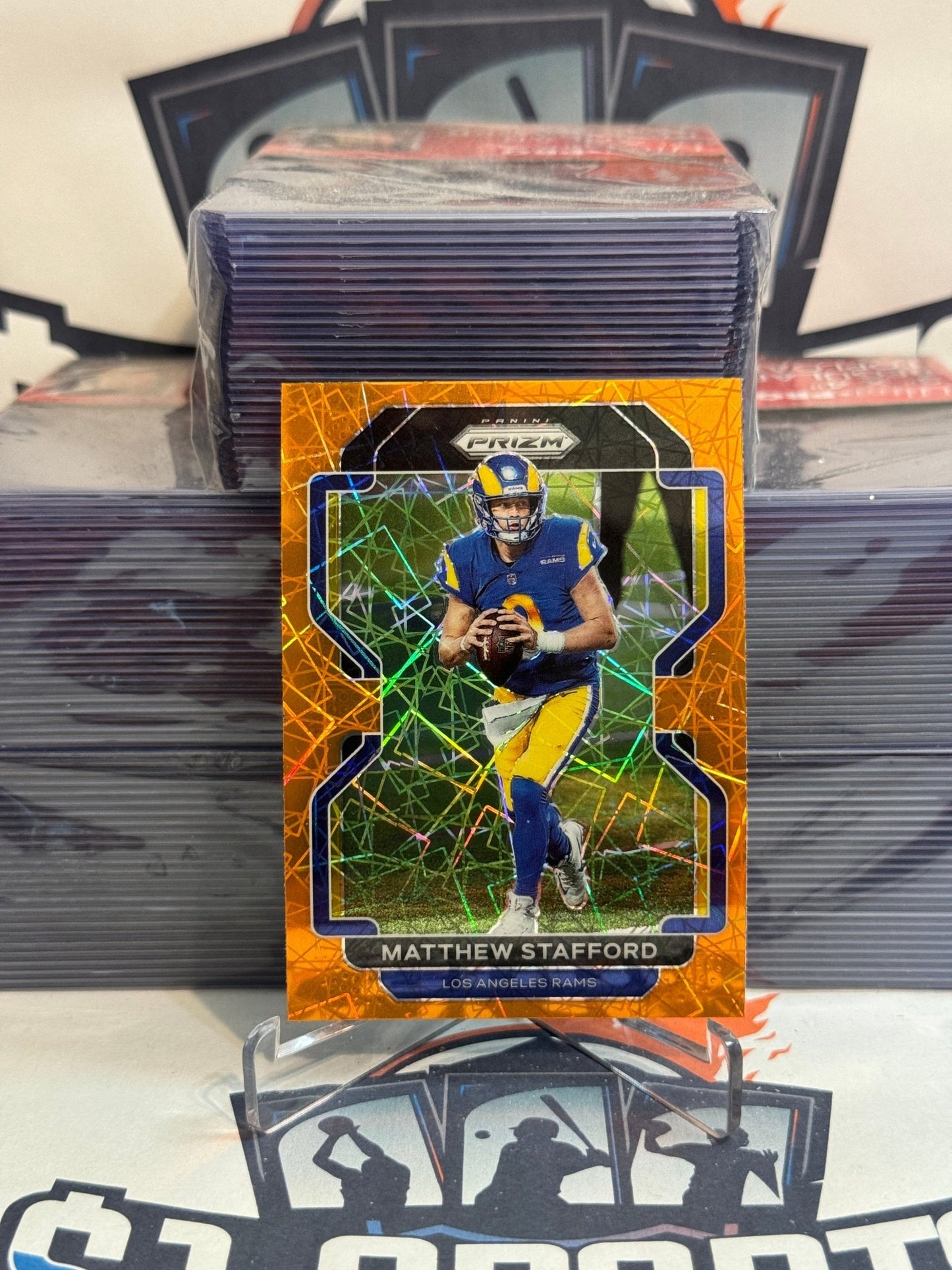 2021 Panini Prizm (Orange Lazer Prizm) Matthew Stafford #67