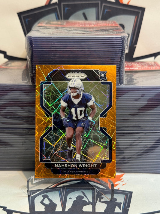 2021 Panini Prizm (Orange Lazer Prizm) Nashon Wright Rookie #438