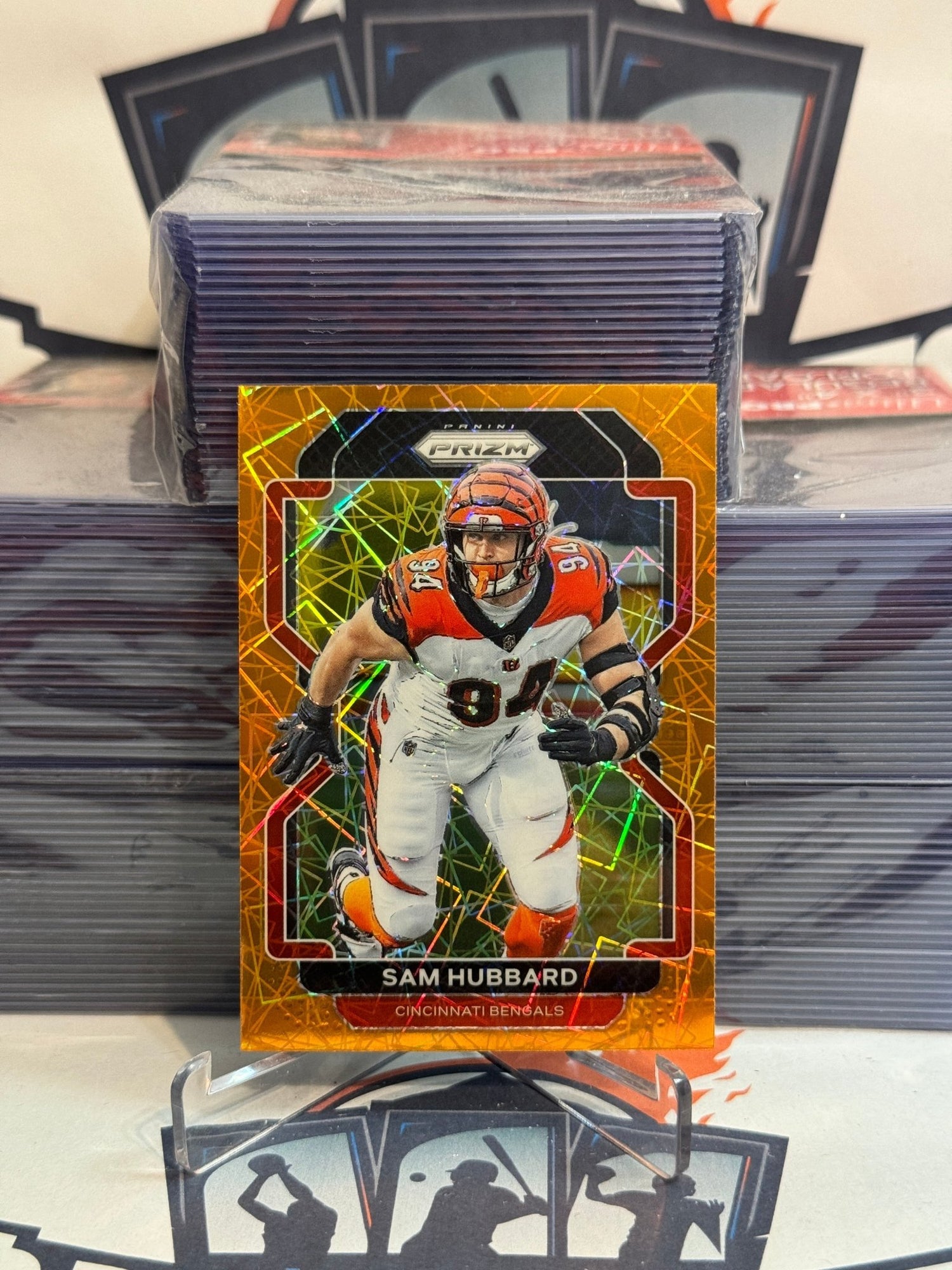 2021 Panini Prizm (Orange Lazer Prizm) Sam Hubbard #277