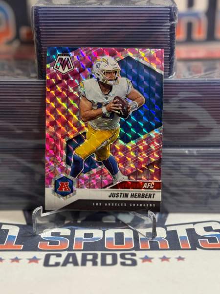 2021 Panini Prizm (Pink Camo Prizm, AFC) Justin Herbert 224