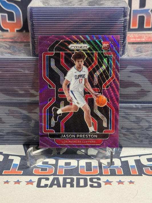 2021 Panini Prizm (Purple Wave Prizm) Jason Preston Rookie 327