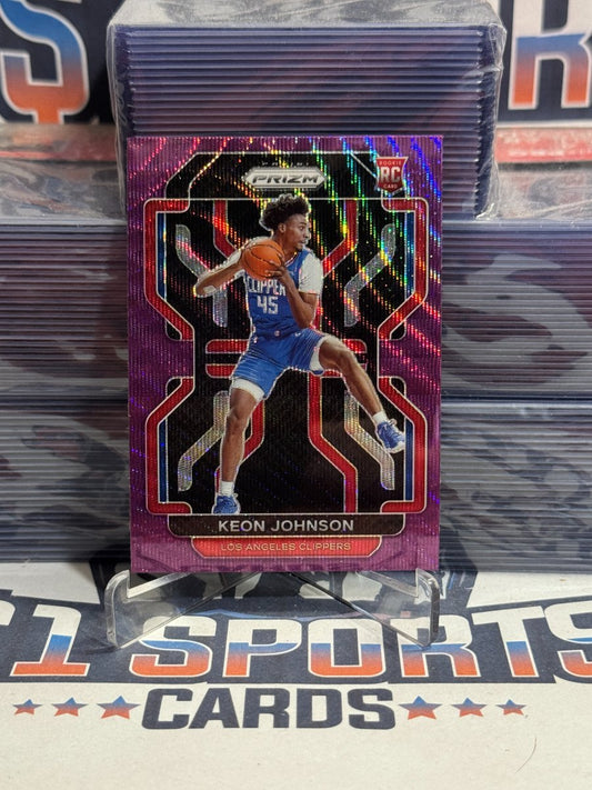 2021 Panini Prizm (Purple Wave Prizm) Keon Johnson Rookie 326