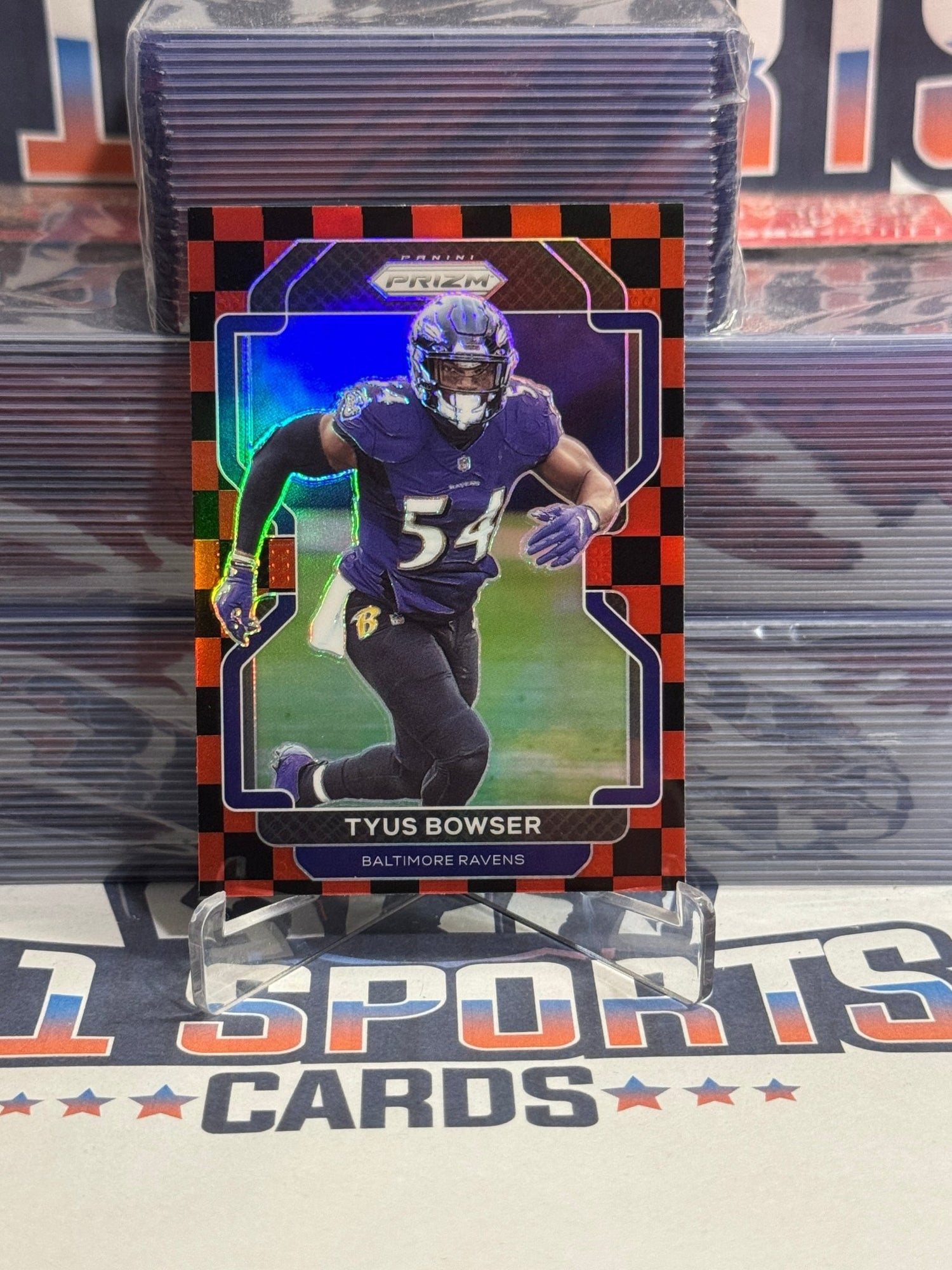 2021 Panini Prizm (Red Checkerboard SP Prizm) Tyus Bowser 286