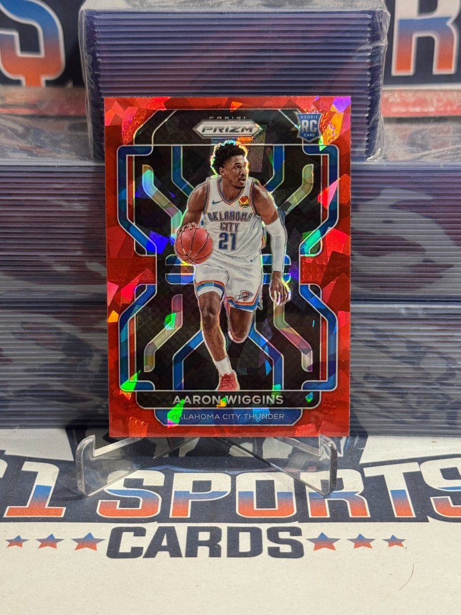 2021 Panini Prizm (Red Ice Prizm) Aaron Wiggins Rookie 286