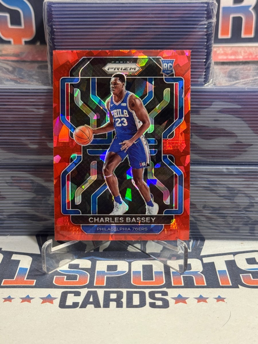 2021 Panini Prizm (Red Ice Prizm) Charles Bassey Rookie 304