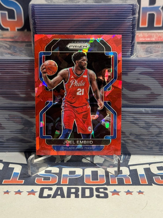 2021 Panini Prizm (Red Ice Prizm) Joel Embiid 176
