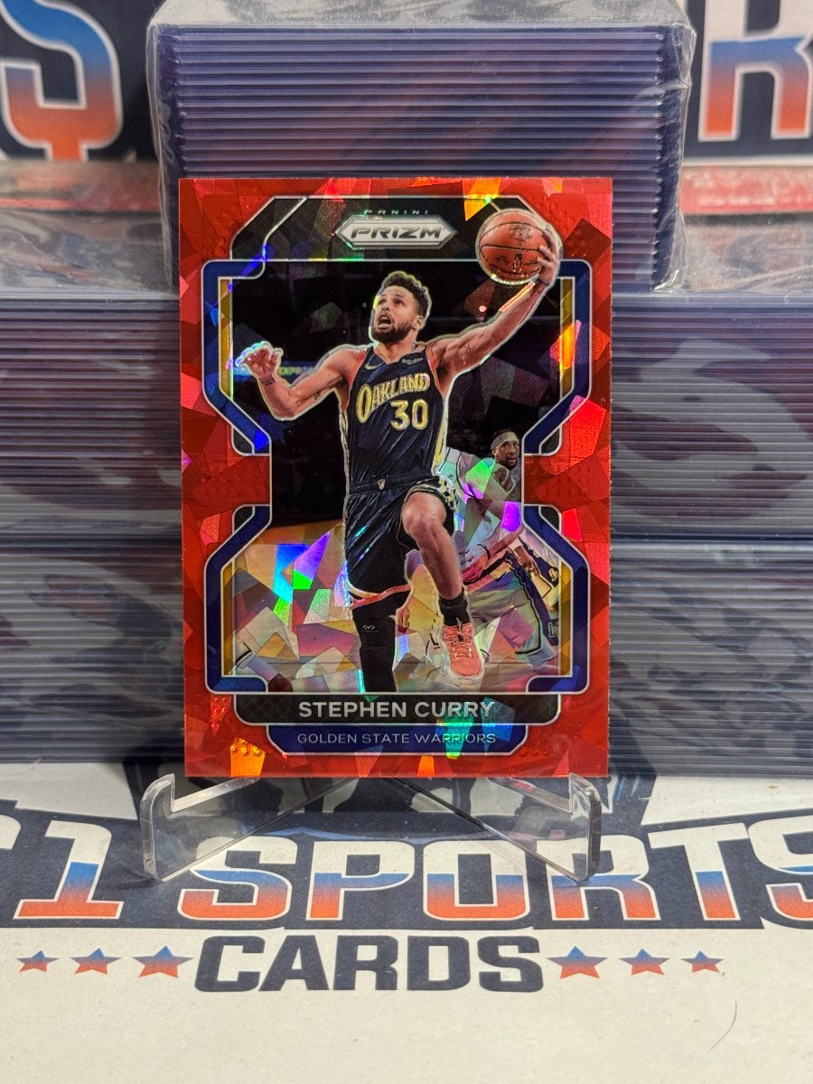 2021 Panini Prizm (Red Ice Prizm) Stephen Curry 154