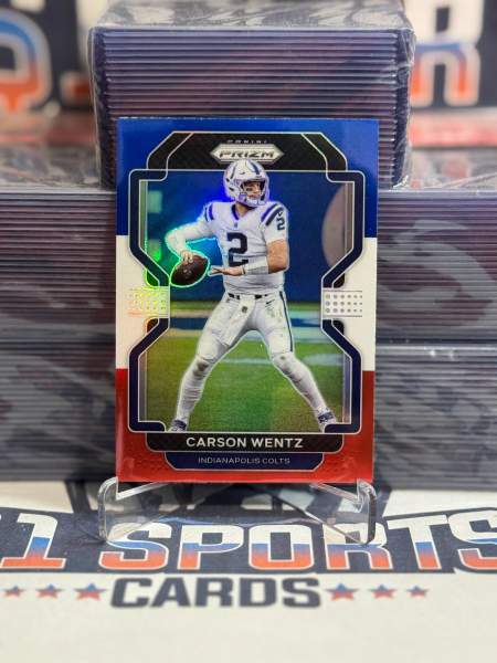 2021 Panini Prizm (Red White Blue Prizm) Carson Wentz 24
