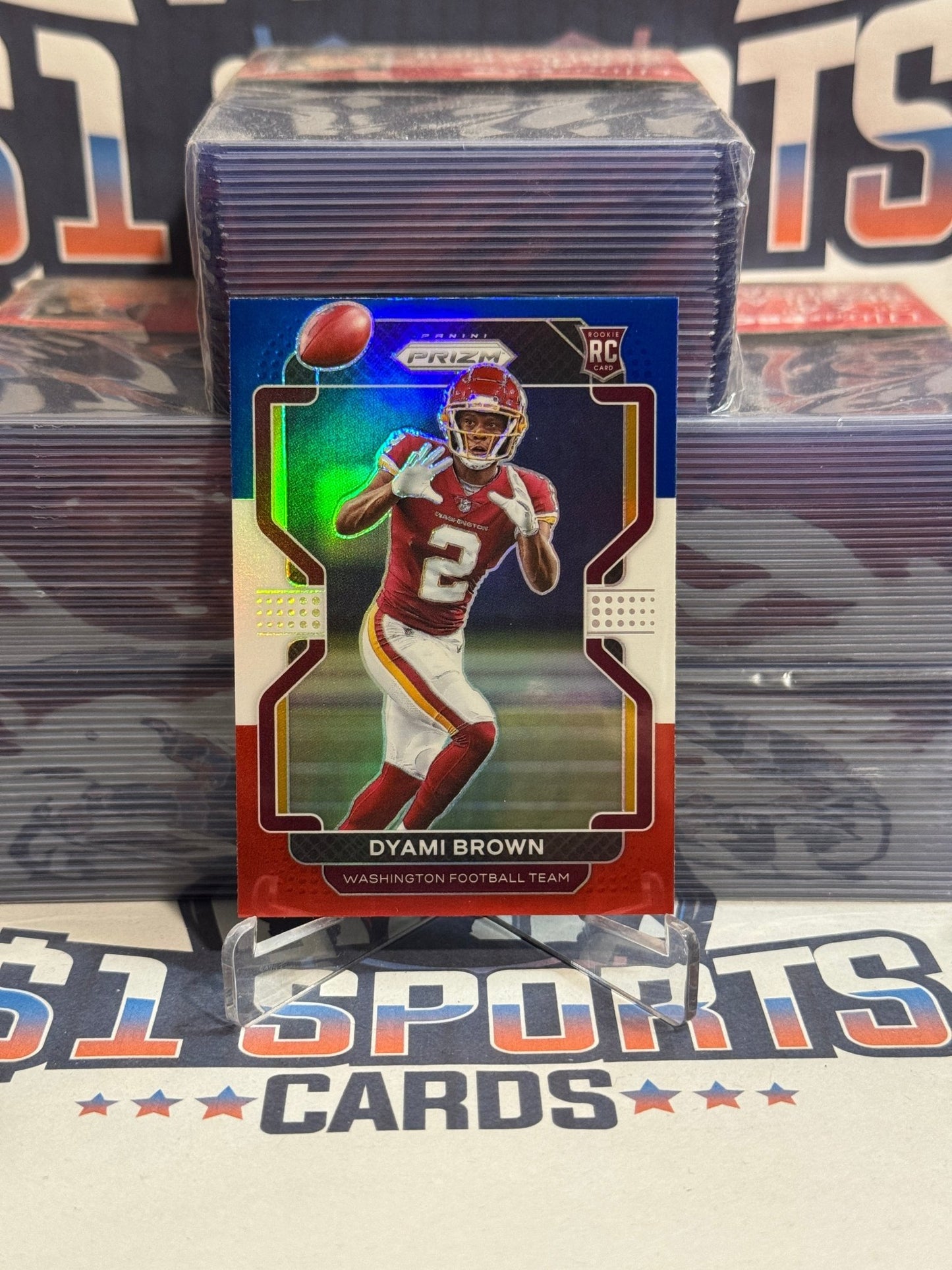 2021 Panini Prizm (Red White Blue Prizm) Dyami Brown Rookie 353
