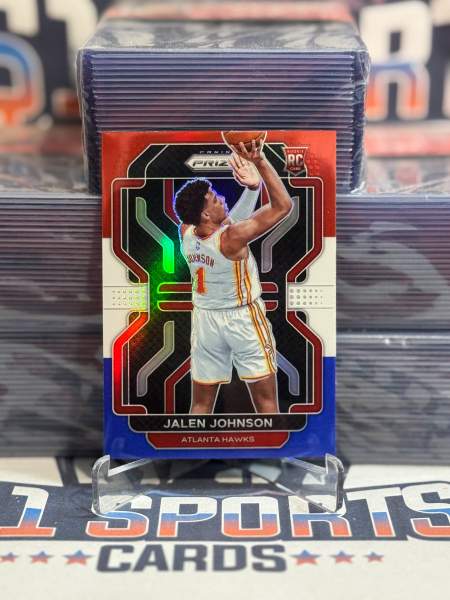 2021 Panini Prizm (Red White Blue Prizm) Jalen Johnson Rookie 305