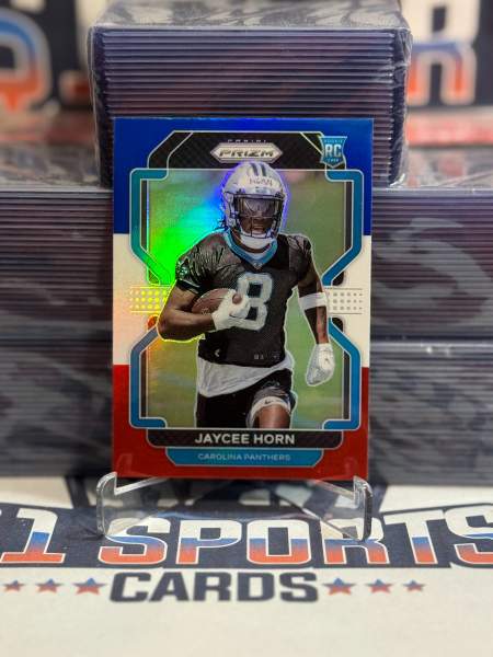 2021 Panini Prizm (Red White Blue Prizm) Jaycee Horn Rookie 373