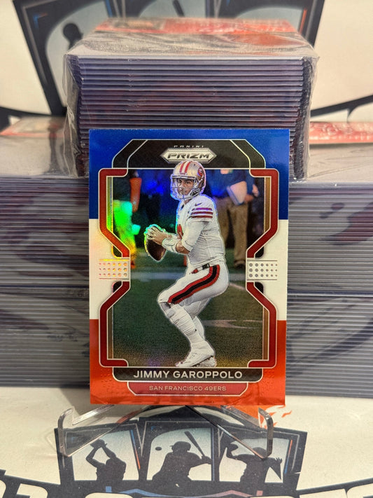 2021 Panini Prizm (Red White Blue Prizm) Jimmy Garoppolo #55