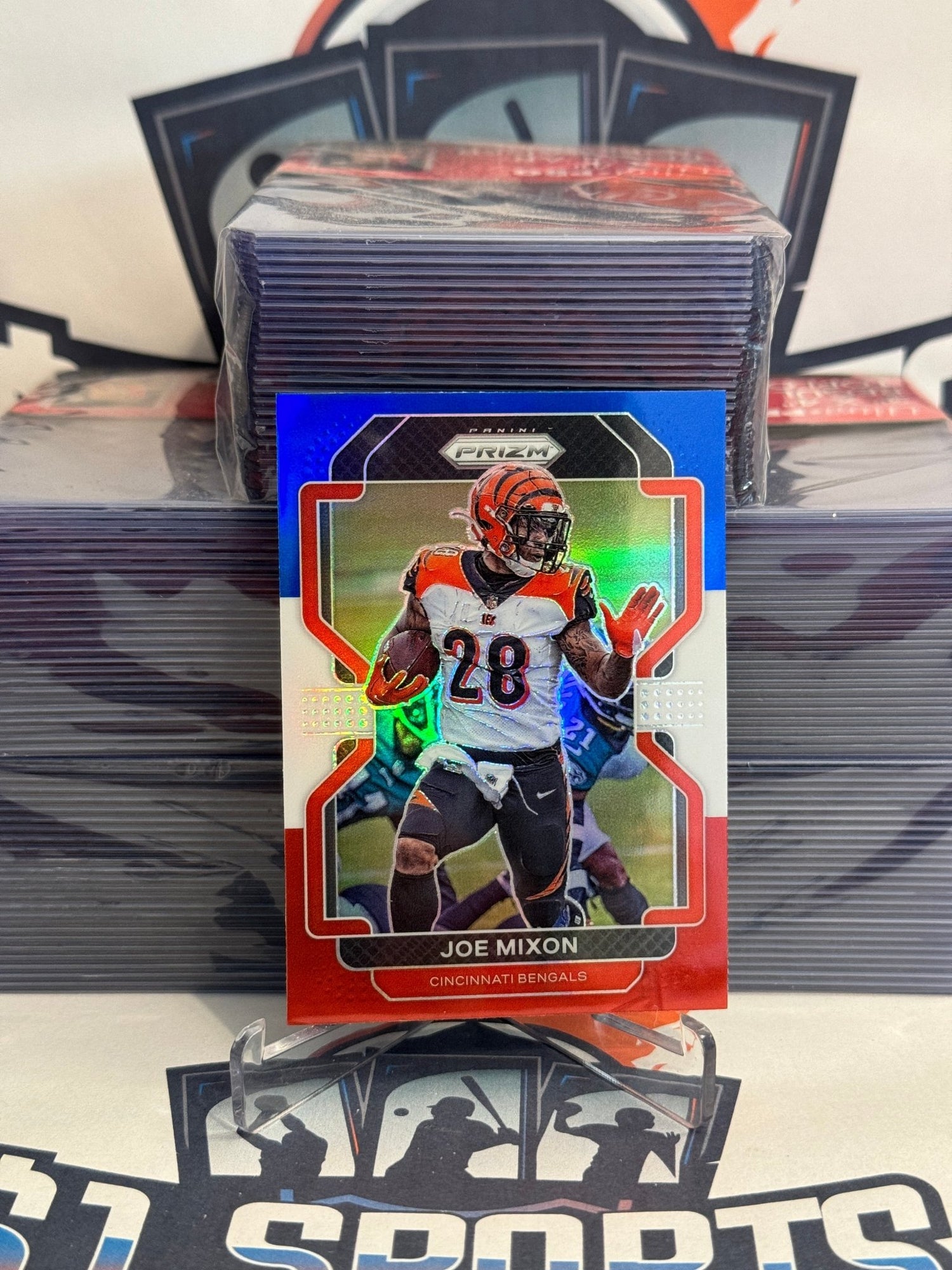 2021 Panini Prizm (Red White Blue Prizm) Joe Mixon #274