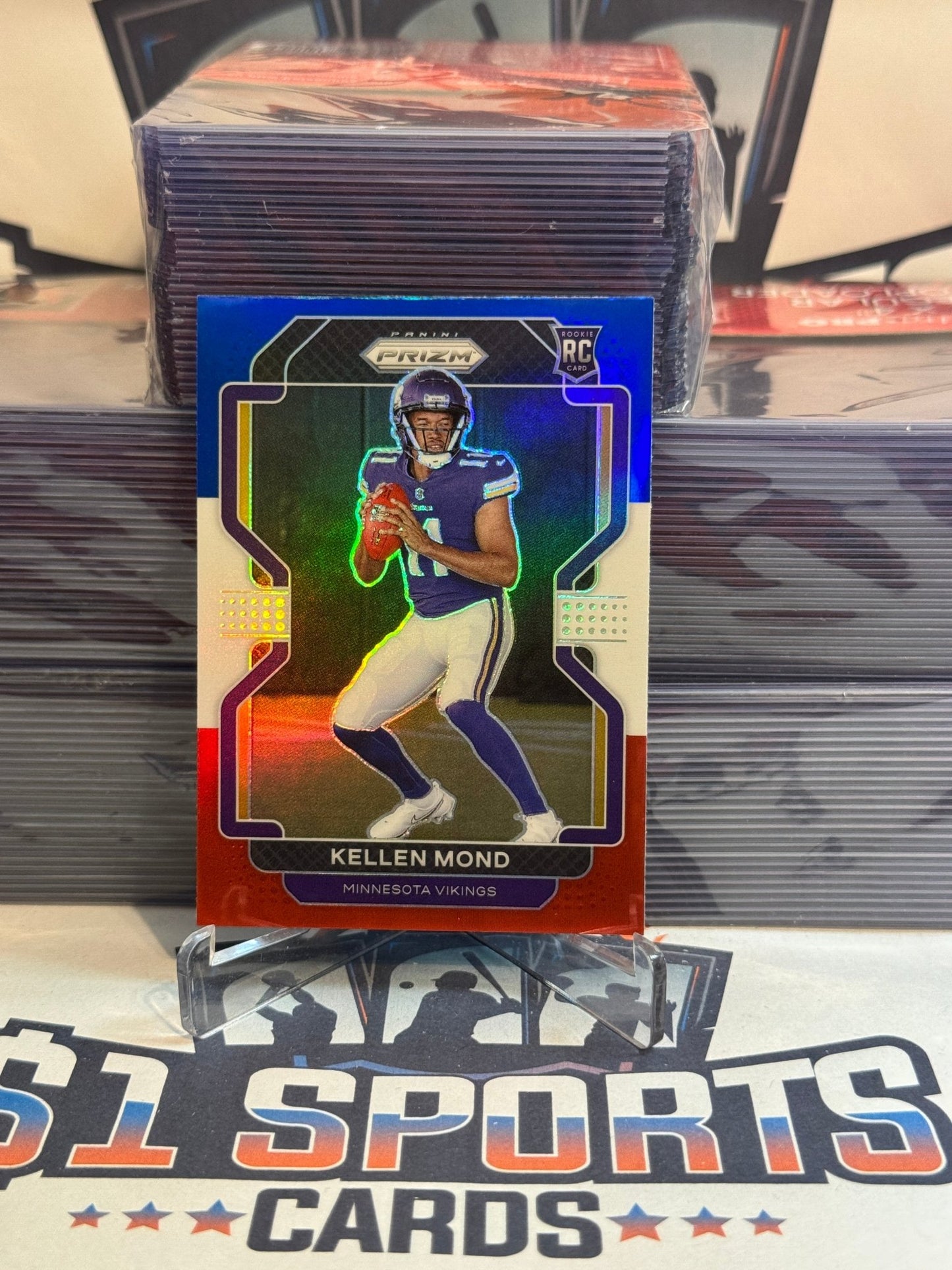 2021 Panini Prizm (Red White Blue Prizm) Kellen Mond Rookie #351