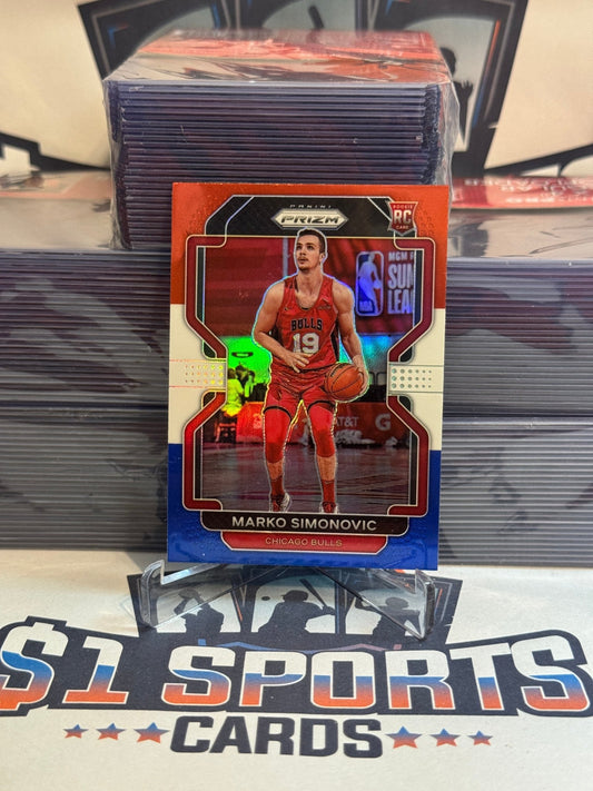 2021 Panini Prizm (Red White Blue Prizm) Marko Simonovic Rookie #166